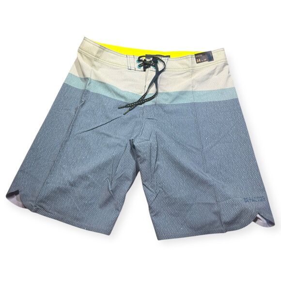 Depactus Force 9 Board Shorts Waist 34” Multi Color 4 Way Stretch Beach Wear - Picture 1 of 7